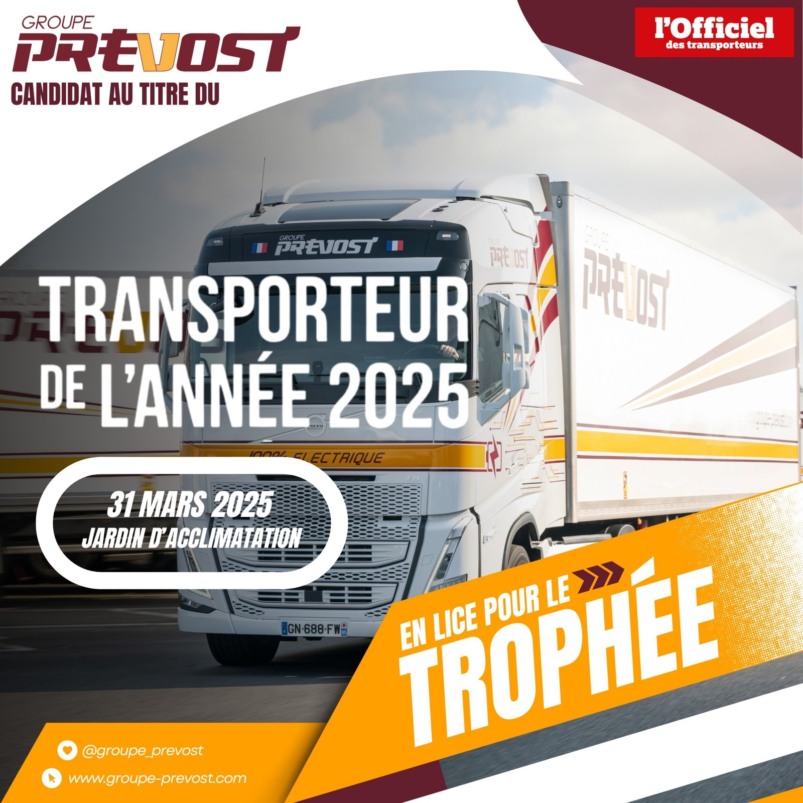 Nous sommes en lice pour le titre de Meilleur Transporteur de l’année 2025